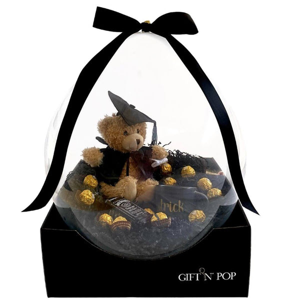 Personalised Luxe Stuffed Gift Balloon chocolates hamper sydney gifts birthday present customised chocolates cash proposal christening moet preserved flowers occasion events wine graduation roses drink bottle