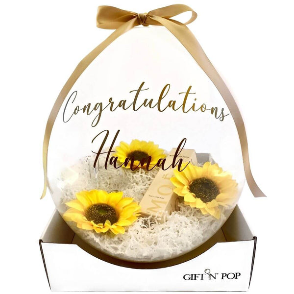 Personalised Luxe Stuffed Gift Balloon chocolates hamper sydney gifts birthday present customised chocolates gift n pop anniversary mumma to be pamper her soothe