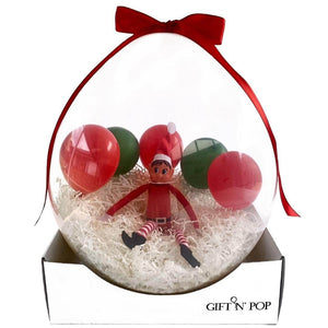 Christmas gift baileys chocolate cookie stuffed balloon personalised present christmas hamper chrissy season corporate end of year gift ferrero rocher lindt unique christmas gift elf arrival balloon special delivery i'm back
