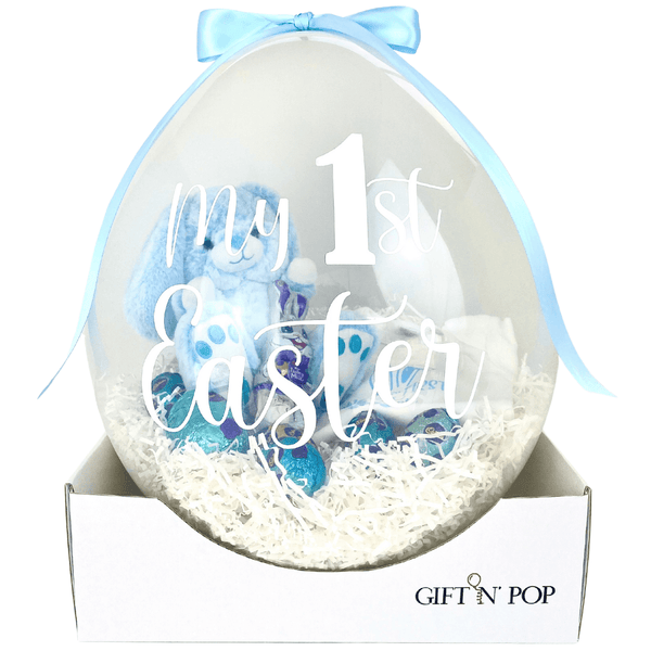 easter hamper bunny cadbury chocolate stuffed balloon gift personalised present gift n' pop my first easter